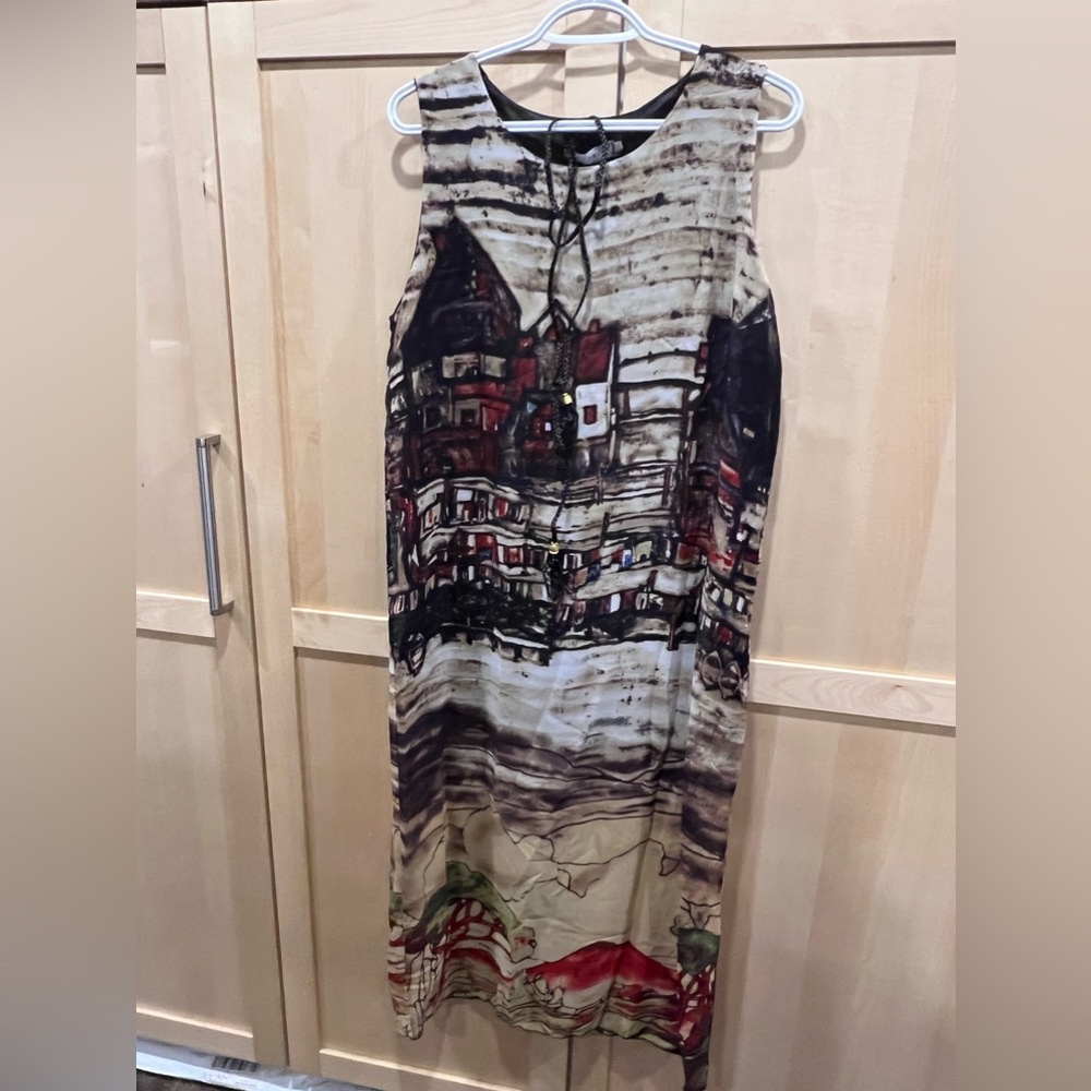 Beautiful scene light chiffon dress